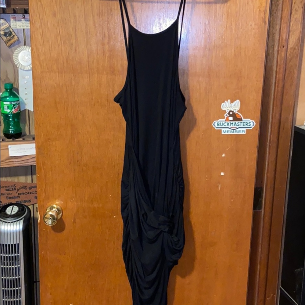 Asymmetrical black dress